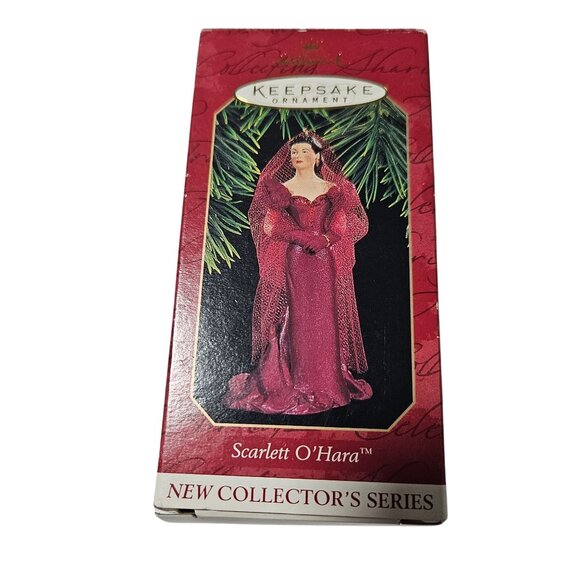Hallmark Keepsake Ornament Scarlett OHara New Collectors Series 1997 Burgundy - Picture 5 of 7